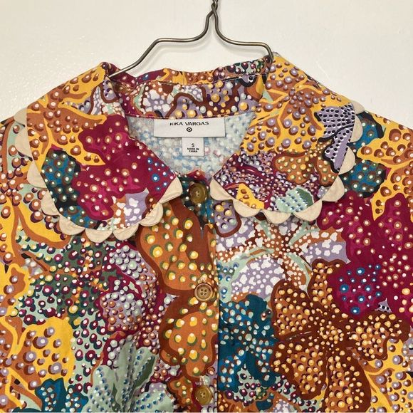 Kiki Vargas Patterned Babydoll Top - Picture 3 of 10